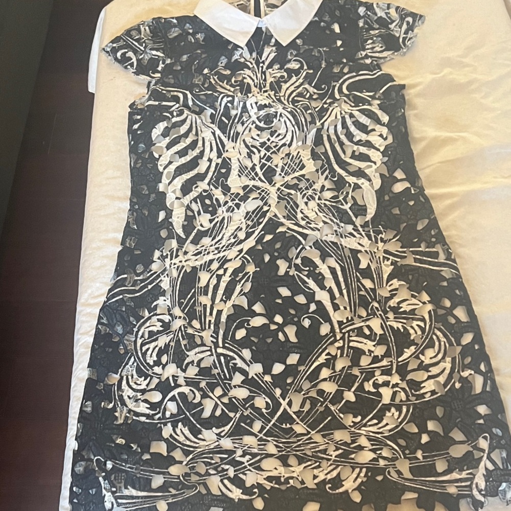 ASOS Black and White Patterned Dress